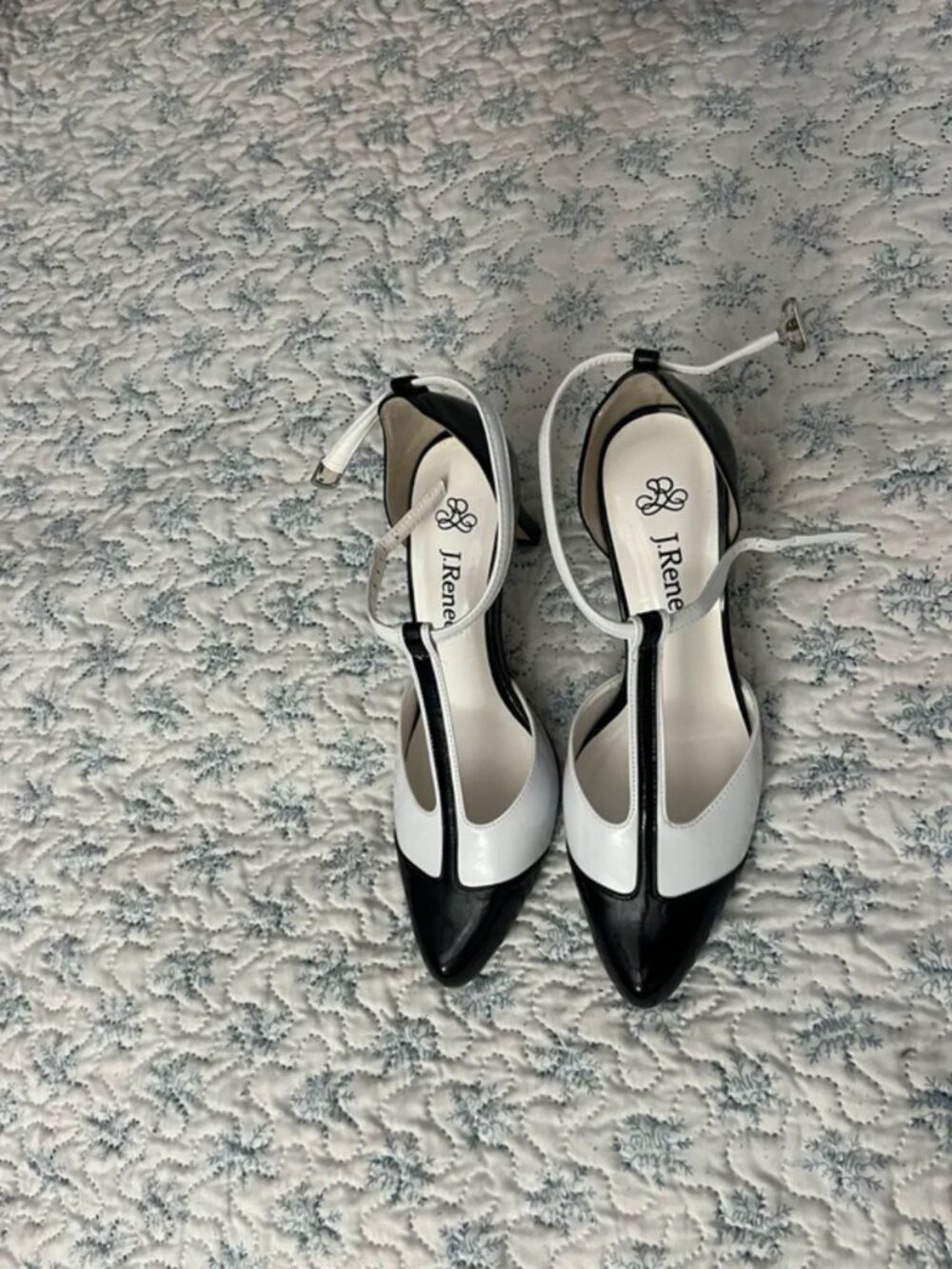 J. Reneé black and white heels